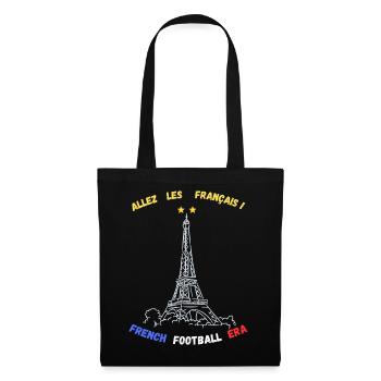 Allez les Français – French Football Era Style Vin - Sac en tissu - noir - Devant