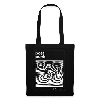 Post-Punk-Wave-Muster-Poster - Stoffbeutel - Schwarz - Vorne