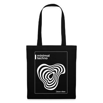 Minimal-Techno-Abstract-Vibe - Stoffbeutel - Schwarz - Vorne