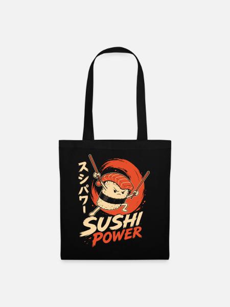 Sushi Power Samurai Roll - Stoffbeutel - Schwarz