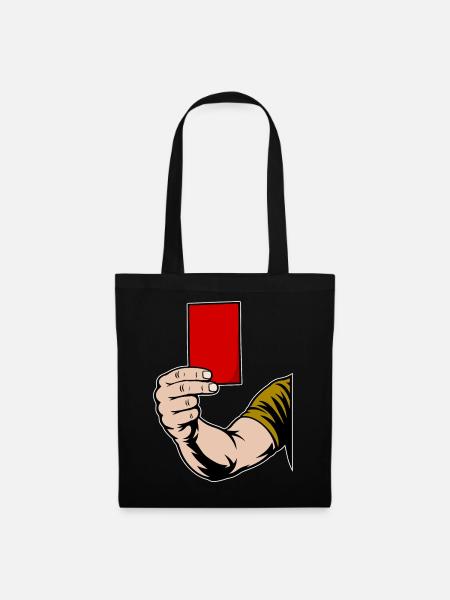 Rote Karte - Stoffbeutel - Schwarz