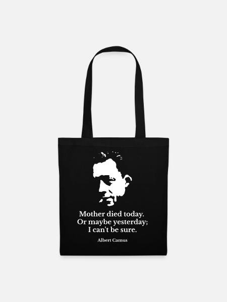 Zitat von Albert Camus Stranger - Stoffbeutel - Schwarz