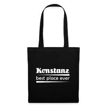 Konstanz - Stadt best place ever - Stoffbeutel - Schwarz - Vorne