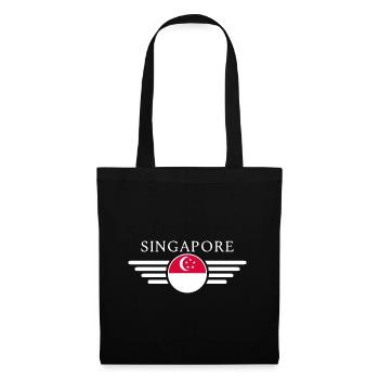 T-shirt design de style singapourien - Sac en tissu - noir - Devant