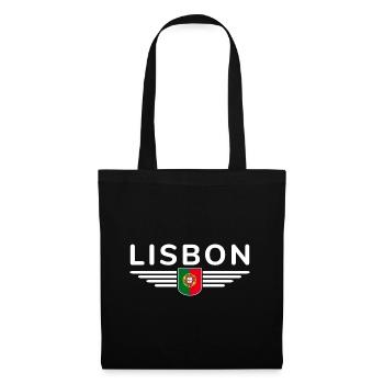T-shirt de fan de Lisbonne pour les amoureux du Portugal - Sac en tissu - noir - Devant