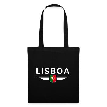 T-shirt de fan de Lisbonne pour les amoureux du Portugal - Sac en tissu - noir - Devant
