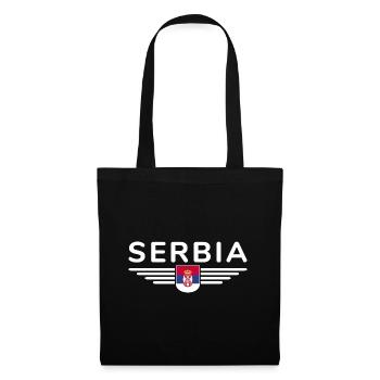 Design Serbie – Fierté et passion - Sac en tissu - noir - Devant