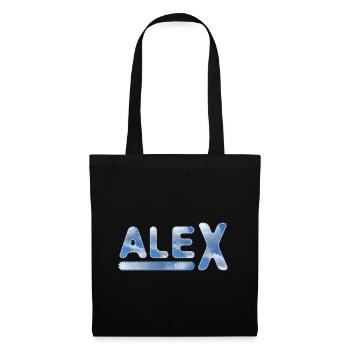 Alex Vorname - Stoffbeutel - Schwarz - Vorne