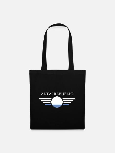 Ich liebe Altai Republik, Eleganz Stil Design T-Sh - Stoffbeutel - Schwarz