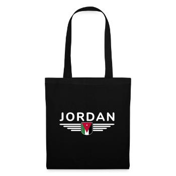 Jordanien Fan Outfit T-Shirt Design Geschenk - Stoffbeutel - Schwarz - Vorne