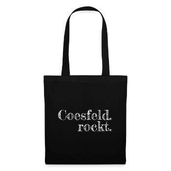 Coesfeld rockt - Textdesign mit Stadtnamen - Stoffbeutel - Schwarz - Vorne