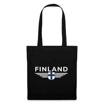 Conception de t-shirts en Finlande – Nordic Style & Nature - Sac en tissu - noir - Devant