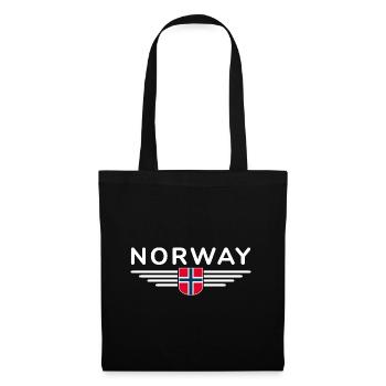 J’aime la tenue T-shirt design Norvège - Sac en tissu - noir - Devant