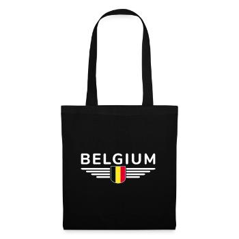 Ich liebe Belgien Design T-Shirt Outfit - Stoffbeutel - Schwarz - Vorne