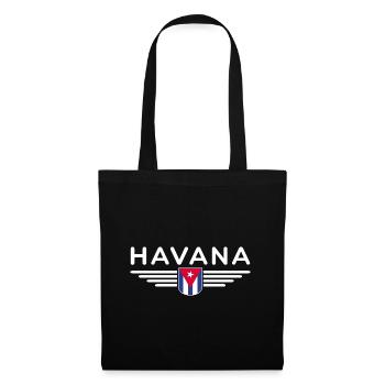 Style Havane – Parfait pour les fans - Sac en tissu - noir - Devant