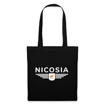 Nicosia Design – Capitale de Chypre - Sac en tissu - noir - Devant