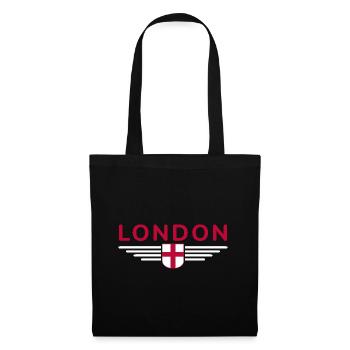 London England Fan T-Shirt Design - Tote Bag - black - Front