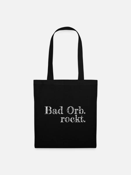 Bad Orb rockt - Textdesign mit Stadtnamen - Stoffbeutel - Schwarz