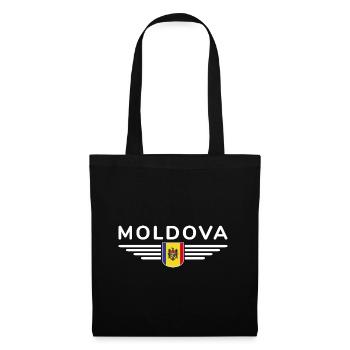 Moldau T-Shirt – Stolz auf Moldawien - Stoffbeutel - Schwarz - Vorne