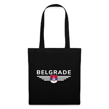 T-Shirt Belgrade – Pour les fans de la capitale - Sac en tissu - noir - Devant