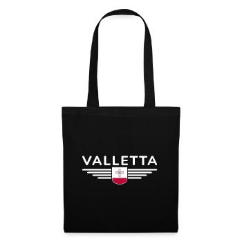 T-Shirt de La Valette – Malta Fans Design - Sac en tissu - noir - Devant