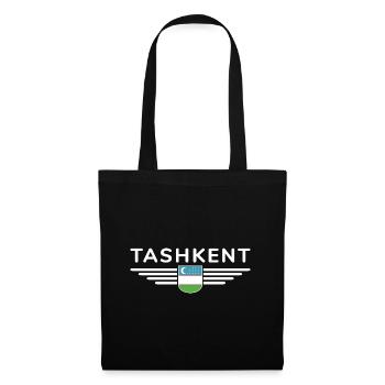 Taschkent T-Shirt – Usbekistans Herz - Stoffbeutel - Schwarz - Vorne