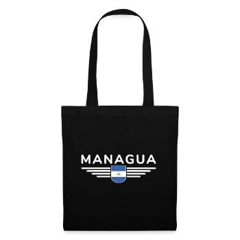 Nicaragua Managua T-Shirt Design - Sac en tissu - noir - Devant