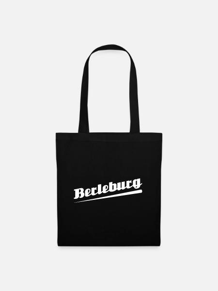 Berleburg - Textdesign mit Stadtnamen - Stoffbeutel - Schwarz