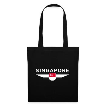 Singapour Fan Outfit Design T Shirt - Sac en tissu - noir - Devant