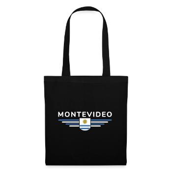 Montevideo Design – Für Fans & Reisende - Stoffbeutel - Schwarz - Vorne
