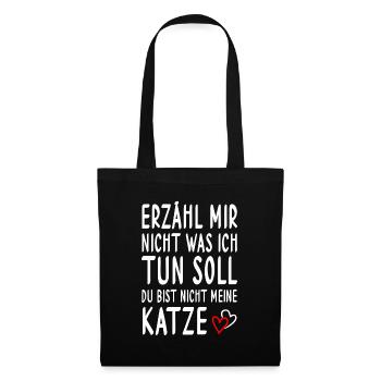 Cat don't tell me what to do funny - Tote Bag - black - Front