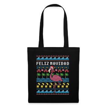 Feliz Navidad Noël moche - Sac en tissu - noir - Devant