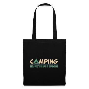 Camper Outdoor Tent Camping - Stoffbeutel - Schwarz - Vorne
