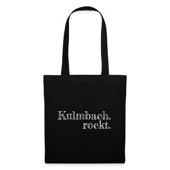 Kulmbach rockt - Textdesign mit Stadtnamen - Stoffbeutel - Schwarz - Vorne