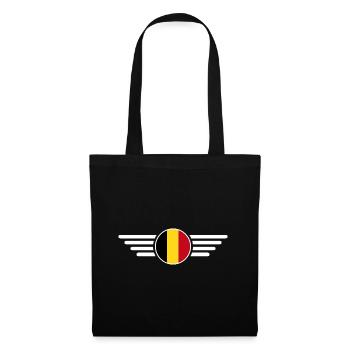 Belgien Stil T-Shirt - Stoffbeutel - Schwarz - Vorne