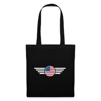 USA Freedom Spirit T-Shirt - Tote Bag - black - Front