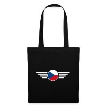 République tchèque Style Design T-shirt - Sac en tissu - noir - Devant