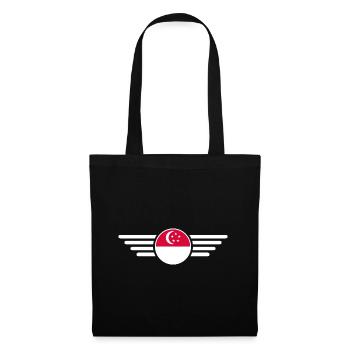 T-shirt design de style singapourien - Sac en tissu - noir - Devant