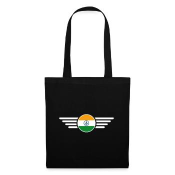 Indien Farbenpracht T-Shirt - Stoffbeutel - Schwarz - Vorne