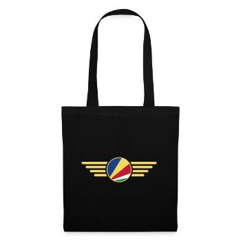 Ich liebe Seychellen, Eleganz Stil Design T-Shirt - Stoffbeutel - Schwarz - Vorne