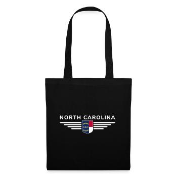 North Carolina Fan T-Shirt – Stylisch & Einzigarti - Stoffbeutel - Schwarz - Vorne