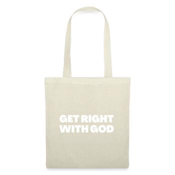 Se mettre en règle avec Dieu - Citations chrétiennes - Sac en tissu - nature - Devant