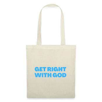 Se mettre en règle avec Dieu - Citations chrétiennes - Sac en tissu - nature - Devant