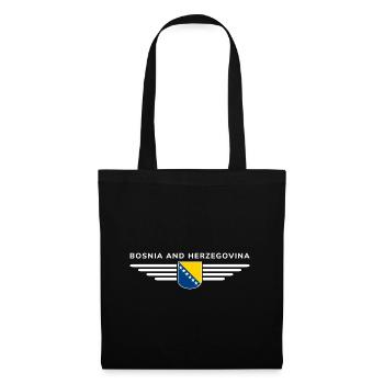 Bosnien & Herzegowina T-Shirt - Stoffbeutel - Schwarz - Vorne