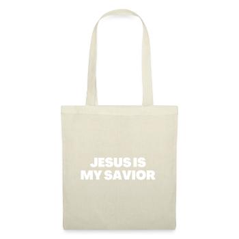 Jesus ist mein Erlöser - Christliche Zitate - Stoffbeutel - Natur - Vorne