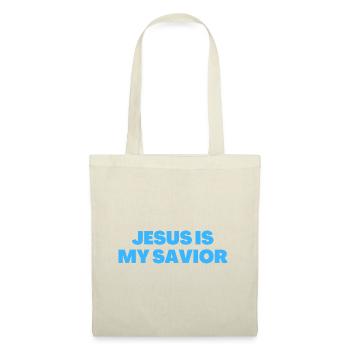 Jesus ist mein Erlöser - Christliche Zitate - Stoffbeutel - Natur - Vorne