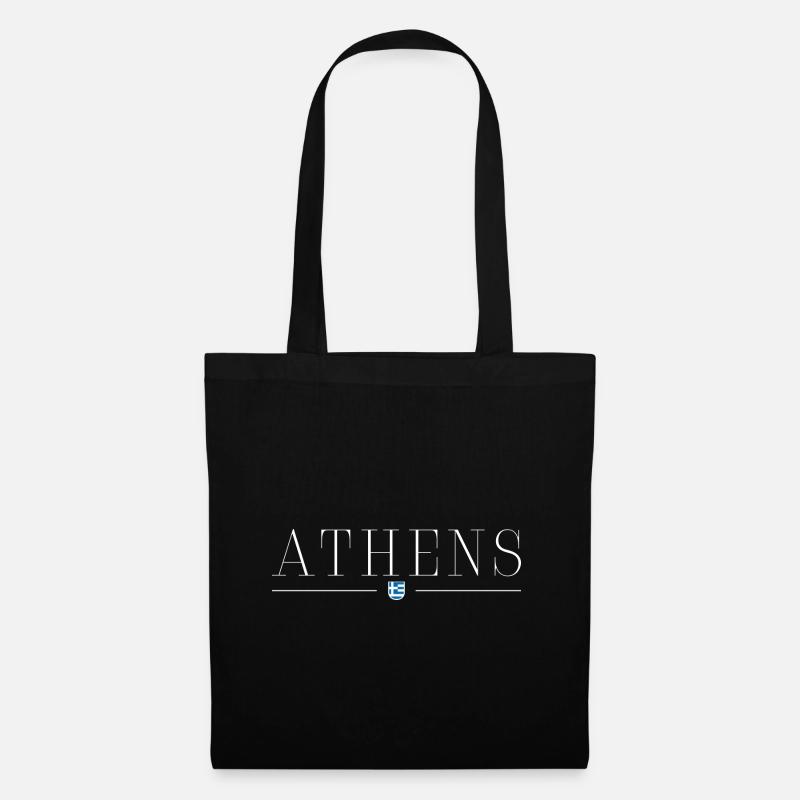 Ich liebe Athen - Stoffbeutel - Schwarz