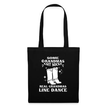 Line Dancing Geschenk I Country Line Dance - Stoffbeutel - Schwarz - Vorne