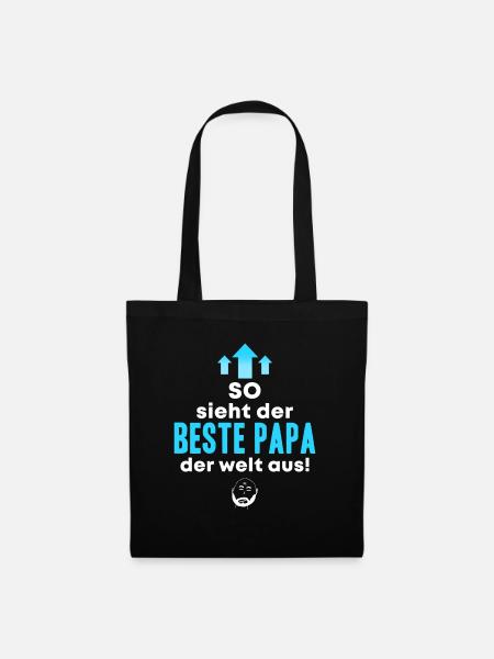 Der beste Papa der Welt - Stoffbeutel - Schwarz