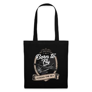 Born to Fly - Across the Sky - T-Shirt - Stoffbeutel - Schwarz - Vorne